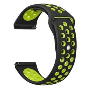 Ремінець для смарт-годинника BeCover Nike Style for Samsung Galaxy Watch/Active/Active 2/Watch 3/Gear S2 Classic/Gear Sport Black-Yellow (705697)