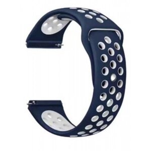 Ремінець для смарт-годинника BeCover Nike Style for Samsung Galaxy Watch/Active/Active 2/Watch 3/Gear S2 Classic/Gear Sport Blue-White (705698)