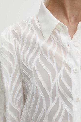 Сорочка Answear Lab жіноча колір бежевий regular класичний комір