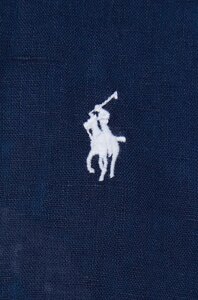 Сорочка з льону Polo Ralph Lauren колір синій regular класичний комір