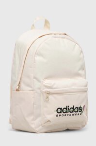Рюкзак adidas жіночий колір бежевий великий з принтом