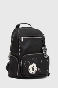Рюкзак Desigual x Disney колір чорний великий з аплікацією