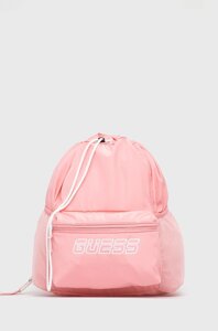 Рюкзак Guess жіночий колір рожевий великий з принтом
