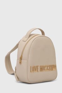 Рюкзак Love Moschino жіночий колір бежевий малий з аплікацією JC4197PP1LKD0000