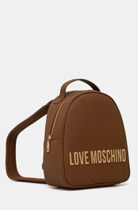 Рюкзак Love Moschino жіночий колір коричневий малий з аплікацією JC4197PP1