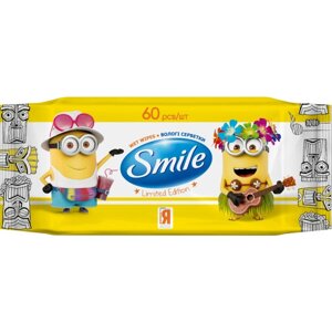 Серветки вологі для дітей Smile Minions, 60 шт. (42139210)