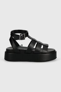 Сандалі Buffalo Noa Greek Sandal жіночі колір чорний на платформі 1602209. BLK