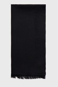 Шарф Emporio Armani чоловічий колір чорний гладкий