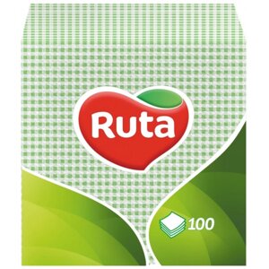 Серветки паперові Ruta 1 шар 24х24 см 100 шт. Зелений (4820023740518)