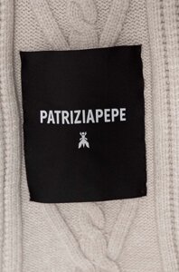 Шарф Patrizia Pepe жіночий колір сірий однотонний