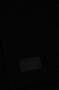 Шарф з домішкою вовни UGG колір чорний меланж