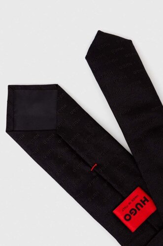 Шовковий галстук HUGO колір чорний