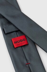 Шовковий галстук HUGO колір зелений