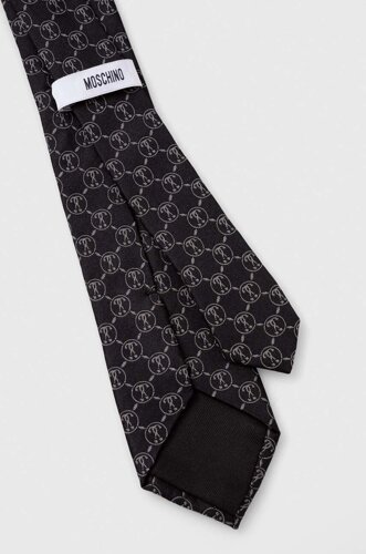 Шовковий галстук Moschino колір чорний