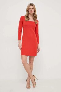 Вовняна сукня Luisa Spagnoli колір помаранчевий mini пряма