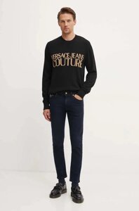 Вовняний светр Versace Jeans Couture чоловічий колір чорний 77GAFM01 CMH80