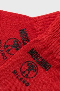 Вовняні рукавички Moschino жіночі колір червоний