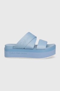 Шльопанці calvin klein jeans flatform sandal webbing IN MR жіночі на платформі YW0yw01361