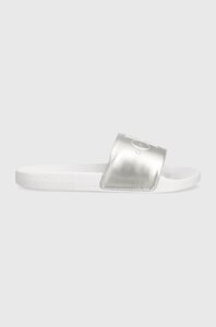 Шльопанці Calvin Klein Jeans SLIDE NY PEARL жіночі колір чорний YW0YW01243