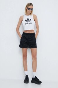 Шорти adidas Originals жіночі колір чорний з аплікацією висока посадка