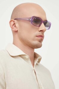 Сонцезахисні окуляри Ray-Ban колір фіолетовий