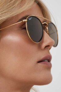 Сонцезахисні окуляри Ray-Ban жіночі колір коричневий