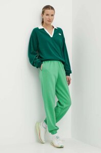 Спортивні штани Reebok колір зелений з принтом 100075981