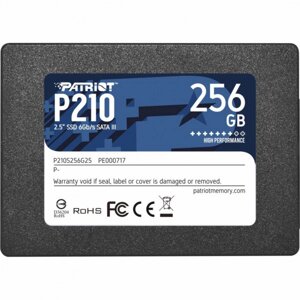 SSD-накопичувач внутрішній patriot P210 256GB 2.5" sataiii TLC (P210S256G25)