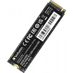 SSD-накопичувач внутрішній Verbatim SSD-Vi3000 Internal PCIe NVMe M. 2 SSD 256GB (49373)