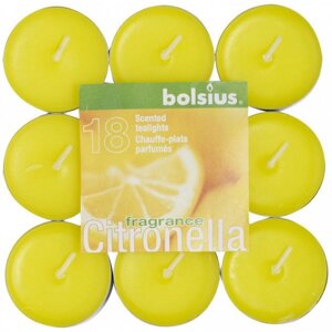 Свічка чайна Bolsius з ароматом Citronella, 18шт (948332)