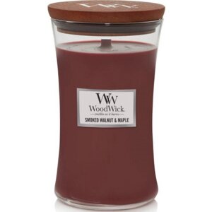 Свічка скло Woodwick Large Smoked Walnut & Maple (Копчений горіх і клен) 609г (1694652E)