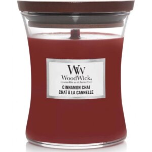 Свічка скло Woodwick Medium Cinnamon Chai (Чай з корицею) 275г (92104E)