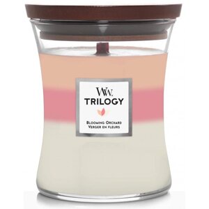 Свічка скло Woodwick Medium Trilogy Blooming Orchard (Квітучий фруктовий сад) 275г (1728626E)