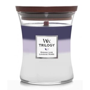 Свічка скло Woodwick Medium Trilogy Evening Luxe (Вечірній Люкс) 275г (1743627E)