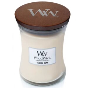 Свічка скло Woodwick Medium Vanilla Bean (Ванільні боби) 275г (92112E)