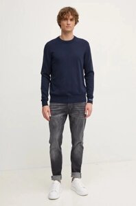 Светр з домішкою вовни Pepe Jeans NEW ANDRE CREW NECK чоловічий колір синій легкий PM702469