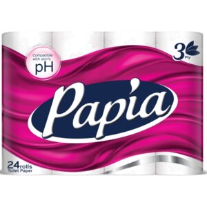 Туалетний папір Papia 3-х шаровий 24 шт. (8690536010059)