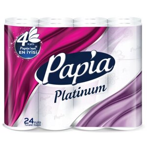 Туалетний папір Papia 4-х шаровий 24 шт. Platinum (8690536026371)