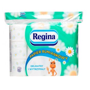 Туалетний папір Regina Camomile FSC ромашка 3 шари 12 рулонів (8004260268530)