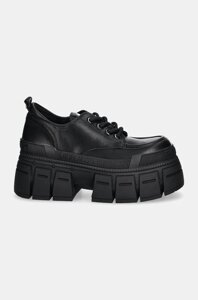 Туфлі Buffalo Gospher Lace Up Cs жіночі колір чорний на платформі 1622349-BLK