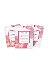 Зволожуюча листова маска для зволоженої та відновленої шкіри FOREO Bulgarian Rose 3-pack