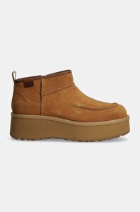 Замшеві черевики UGG Cityfunc Ultra Mini колір коричневий на платформі 1158193-CHE