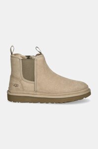 Замшеві черевики UGG Neumel Chelsea чоловічі колір бежевий 1121644-MDSD