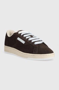 Замшеві кросівки Reebok Club C колір коричневий HP6471-brown