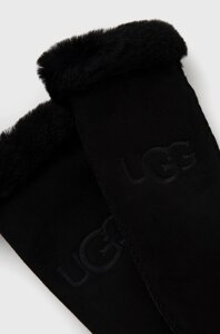 Замшеві рукавички UGG жіночі колір чорний 20932-BLK