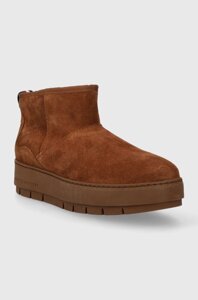 Замшеві чоботи Tommy Hilfiger COOL SUEDE SNOWBOOT колір коричневий FW0FW07662