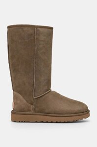 Замшеві чоботи UGG Classic Tall II колір зелений 1016224-ALP