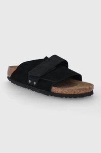 Замшеві шльопанці Birkenstock Kyoto жіночі колір чорний 1022566