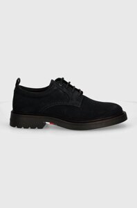 Замшеві туфлі tommy hilfiger LIGHT hilfiger LWT SUEDE SHOE чоловічі колір синій FM0fm05088