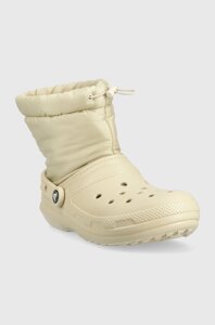 Зимові чоботи Crocs Classic Lined Neo Puff Boot колір бежевий 206630